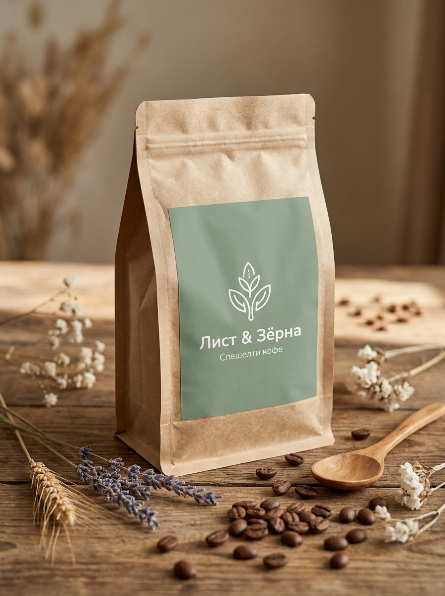 Пачка specialty coffee Лист и Зёрна